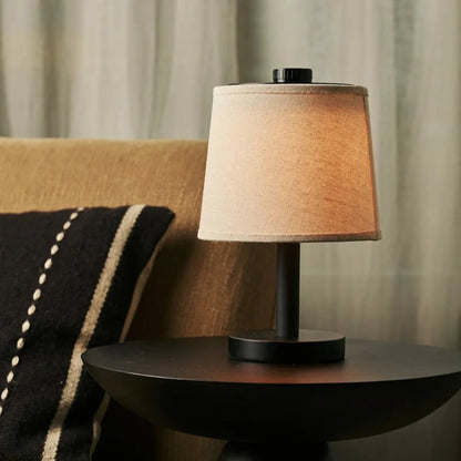 Tafellamp oplaadbaar Rover zwart hout