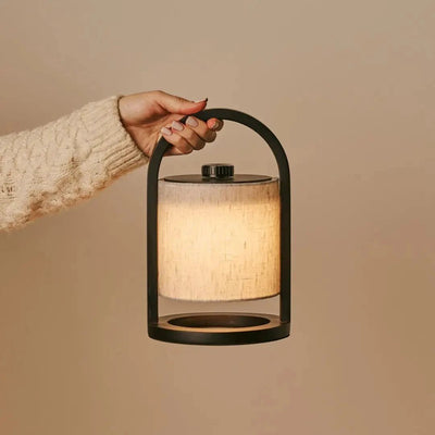 Tafellamp oplaadbaar River Black & Gray Wooden by Tavellio - Amsterdam