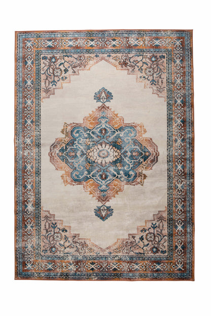 Carpet Mahal Blue/Brick 200x300