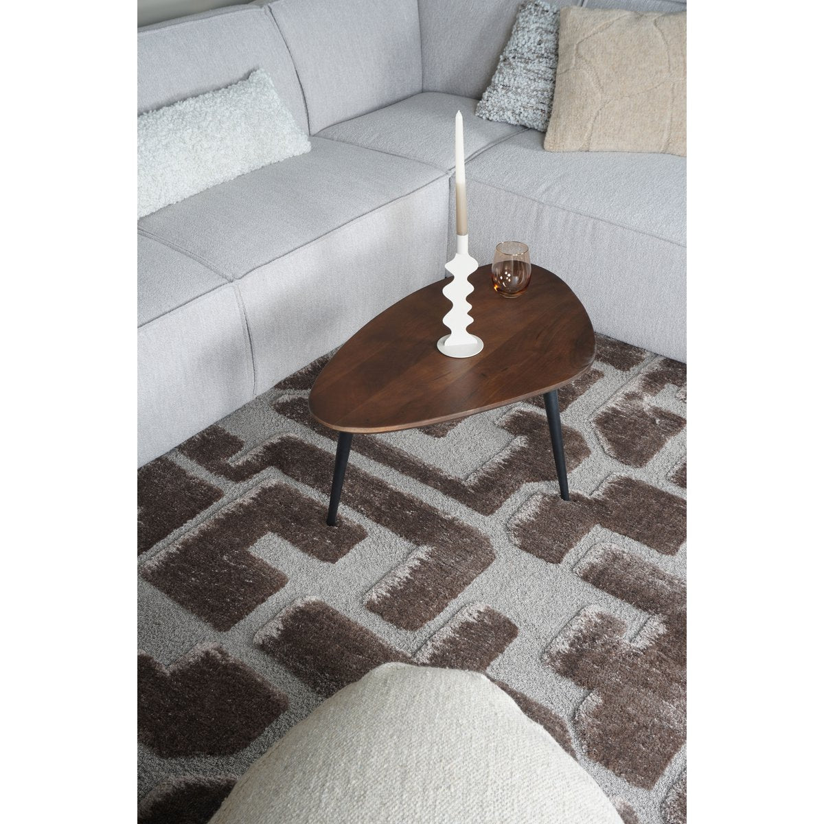 Vloerkleed Liana Bruin 200 x 290 cm