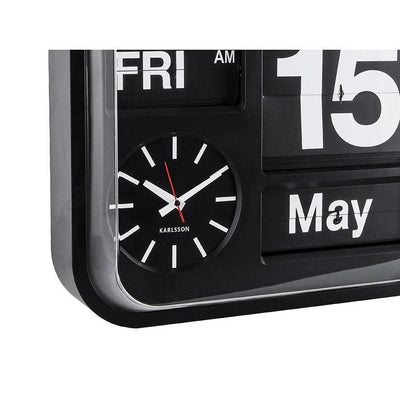 Wandklok Big Flip Zwart by Karlsson