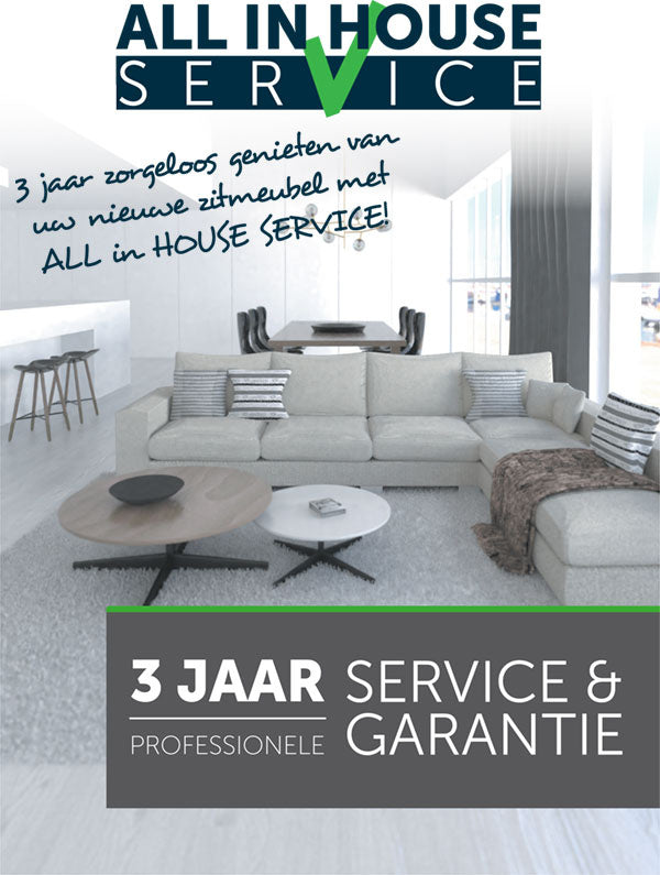 All In House Vlekken en Constructie Service | Hoekbank XL | 3 jaar Service - depauwwonen