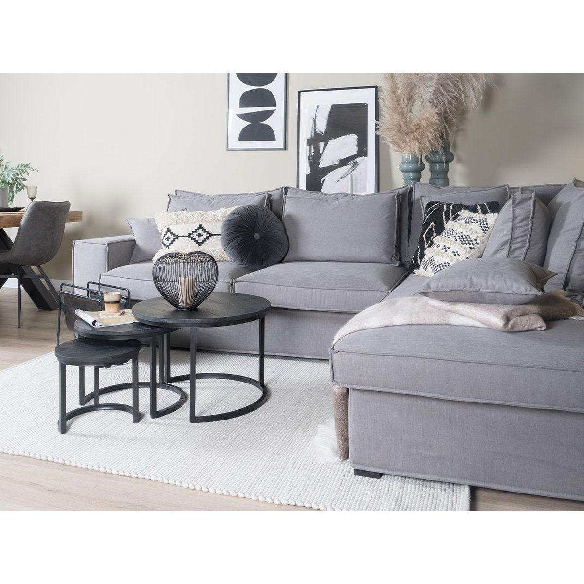 Vloerkleed Pebbel Beige - 160 x 230 cm