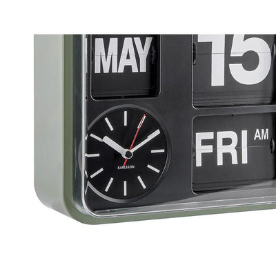 Wandklok Mini Flip Groen by Karlsson