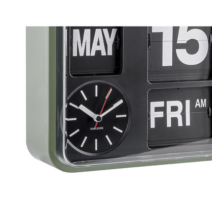 Wandklok Mini Flip Groen