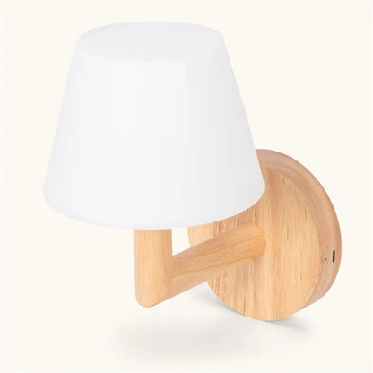 Wandlamp Oplaadbaar Ted lichtbruin hout