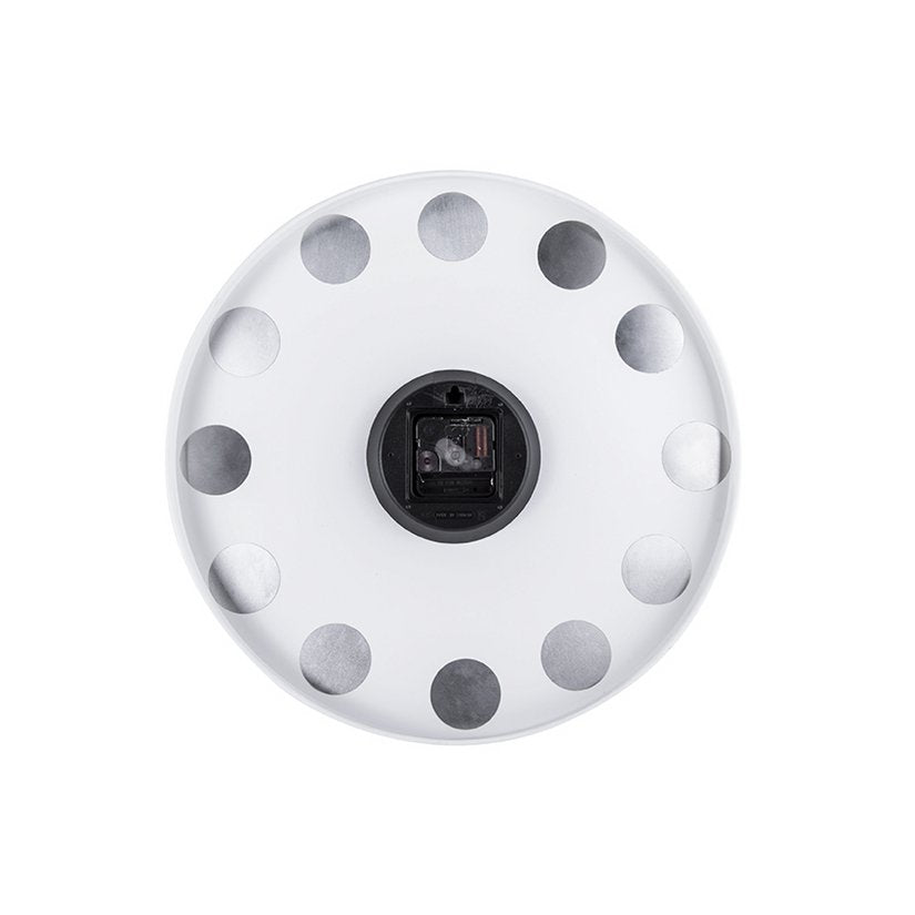 Wandklok charme gegraveerde cijfers Wit