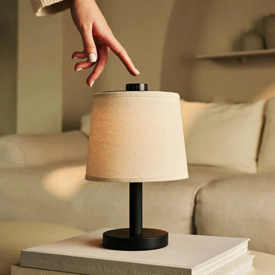 Tafellamp oplaadbaar Rover zwart hout by Tavellio - Amsterdam