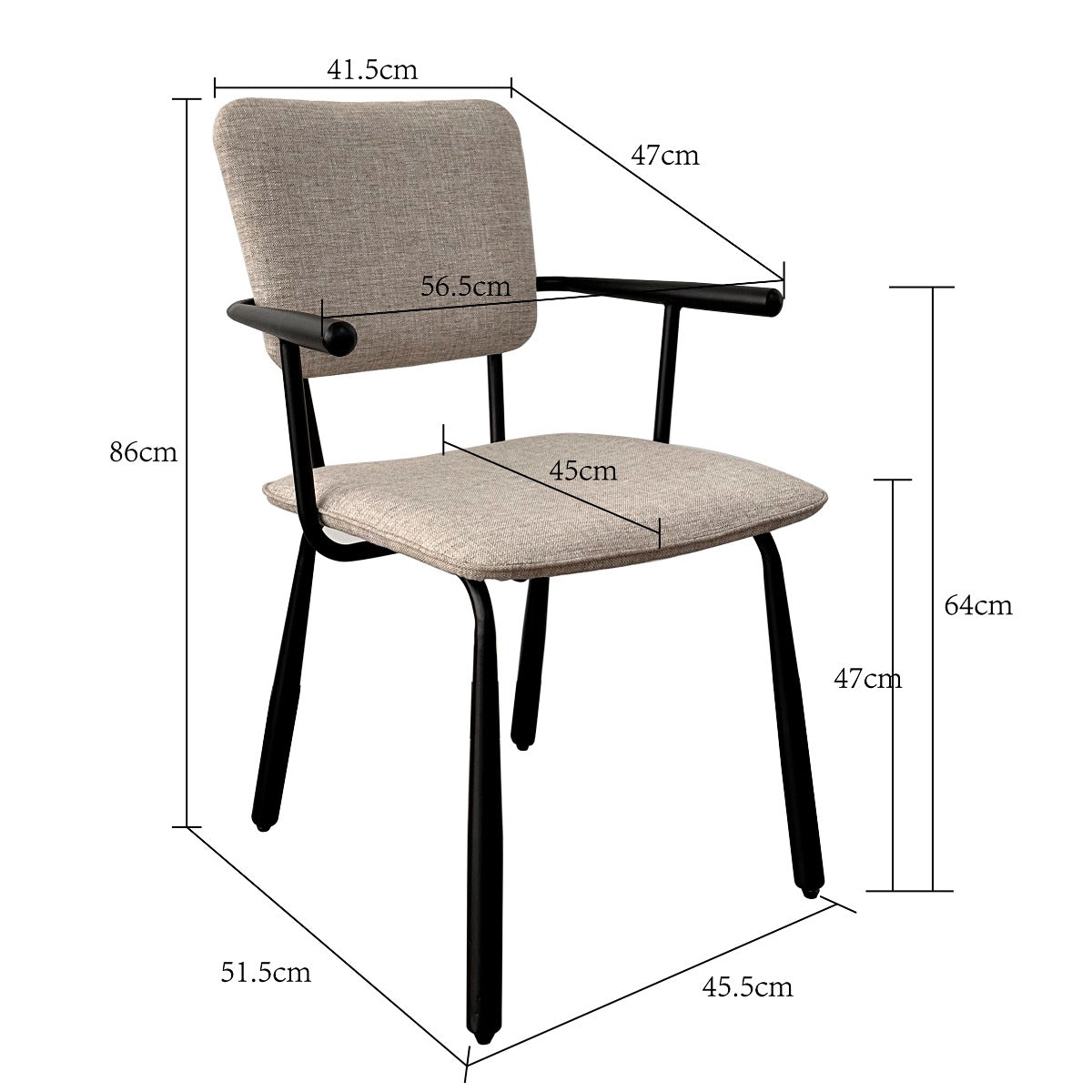 Eetkamerstoel Brix Finn Zwart (set van 2) - depauwwonen
