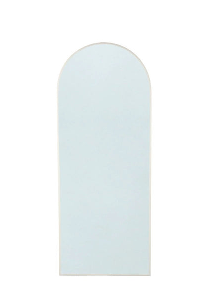 Ronde spiegel Brix Lauren van 200 cm met een houten frame, hangend aan de muur, geschikt voor woonkamer of slaapkamer.