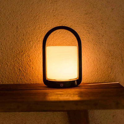 Tafellamp oplaadbaar George donkerbruin hout by Tavellio - Amsterdam