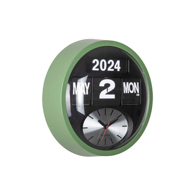 Wandklok Round Flip Groen by Karlsson