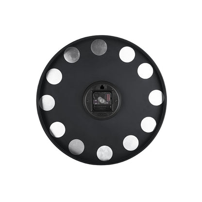 Wandklok charme gegraveerde cijfers Zwart