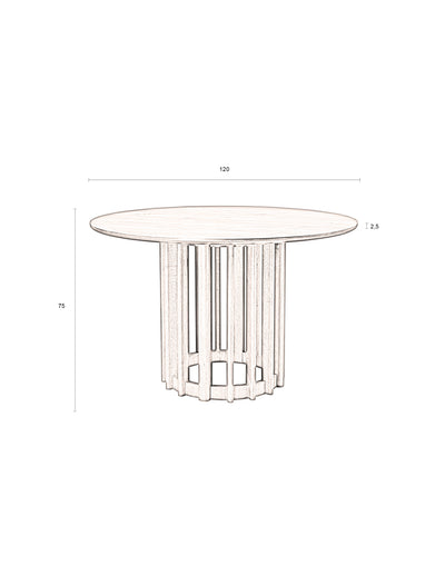 Eetafel Barlet 120' Walnut by Dutchbone