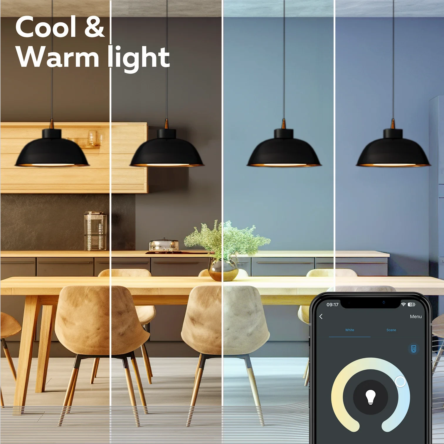 Gouden Calex Smart LED Filament E27 lamp met peer-ontwerp voor gezellige verlichting in huis