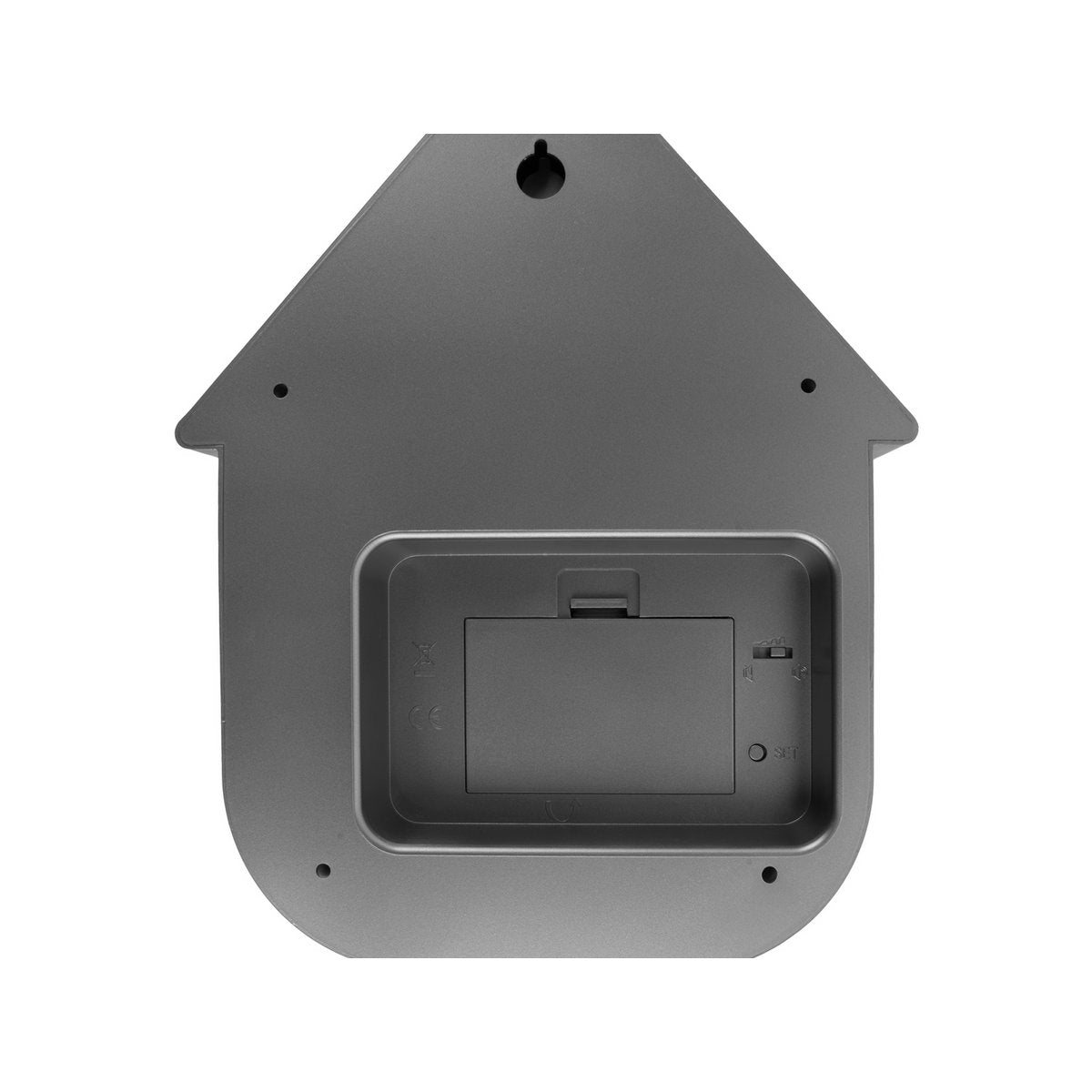 Wandklok Modern Koekoek Metallic Antraciet