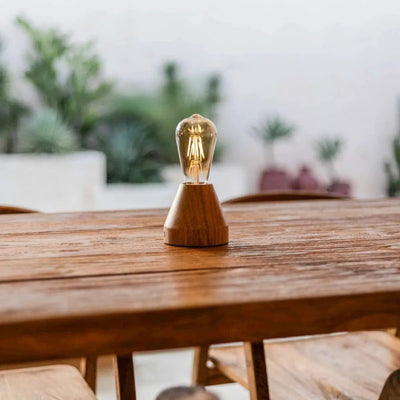 Tafellamp oplaadbaar Zavi lichtbruin by Tavellio - Amsterdam