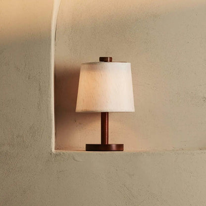 Tafellamp oplaadbaar Rover kastanje bruin hout