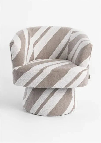 Draaifauteuil Nora Taupe/Creme by Coco Maison