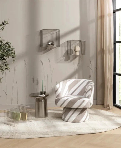 Draaifauteuil Nora Taupe/Creme by Coco Maison