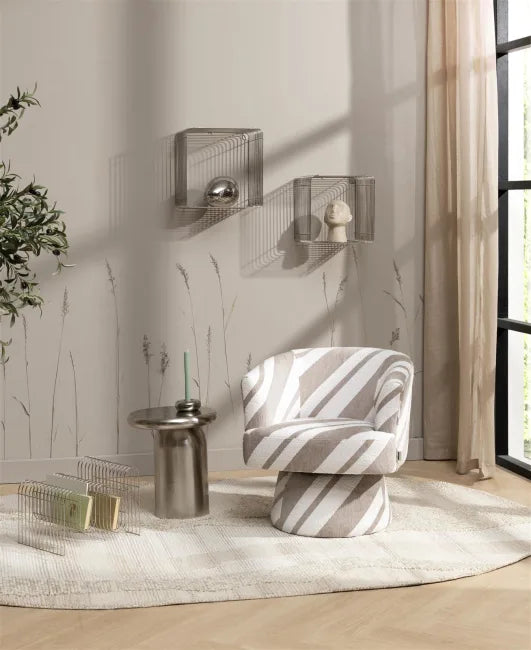 Draaifauteuil Nora Taupe/Creme - depauwwonen