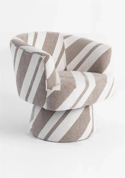 Draaifauteuil Nora Taupe/Creme by Coco Maison