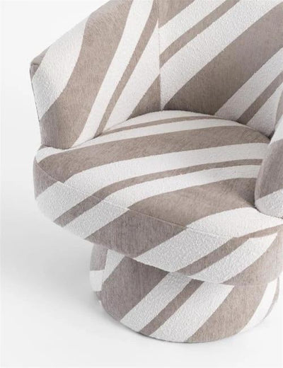 Draaifauteuil Nora Taupe/Creme by Coco Maison