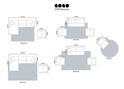Vloerkleed Timeless Arawood 220 x 300 cm in 3 kleuren by Coco Maison