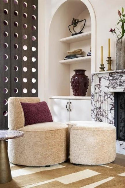 Poef Roan Maan in 2 kleuren by Coco Maison