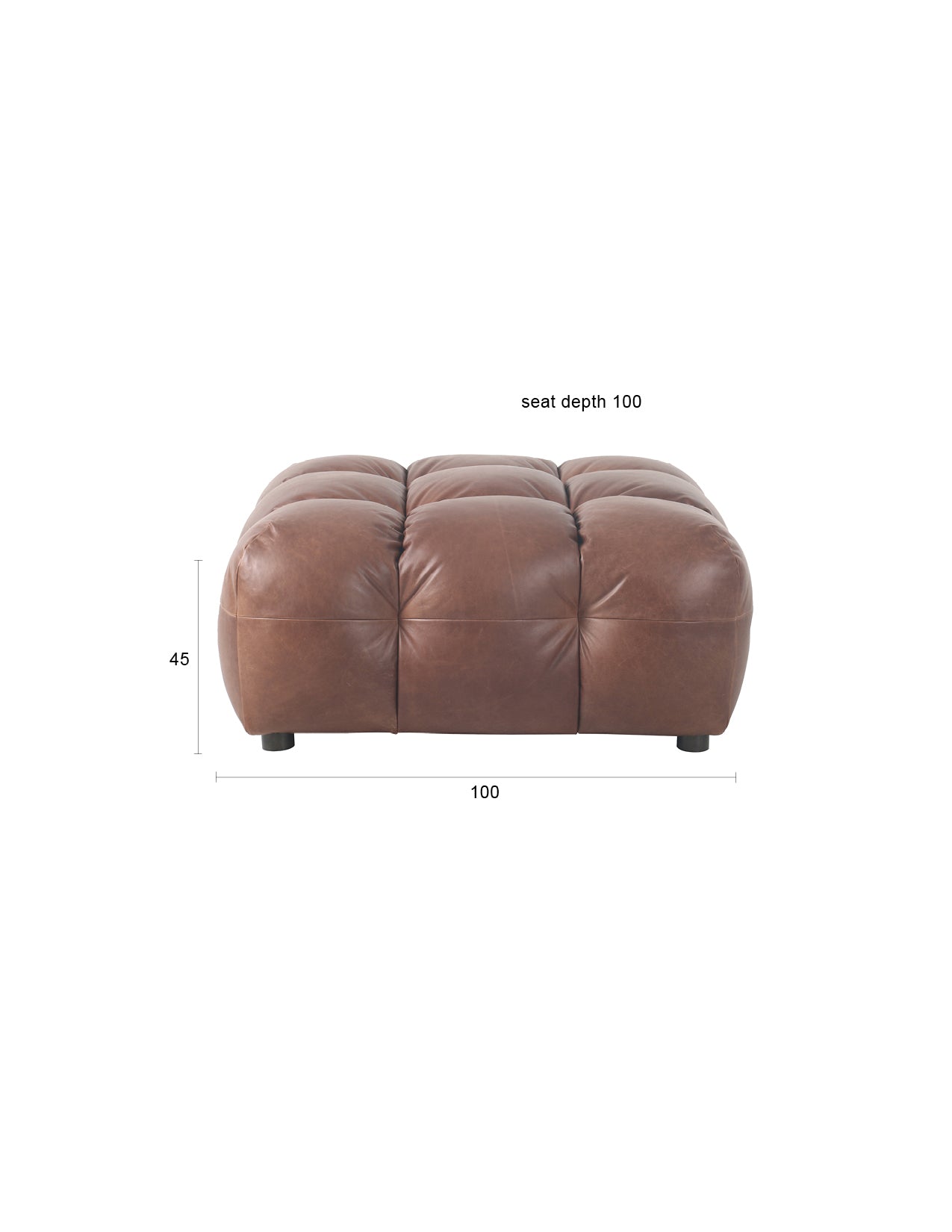 Hocker Hackman Leather Chocolate