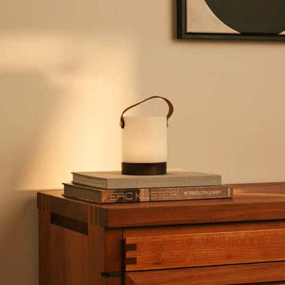 Tafellamp oplaadbaar Avery donkerbruin hout