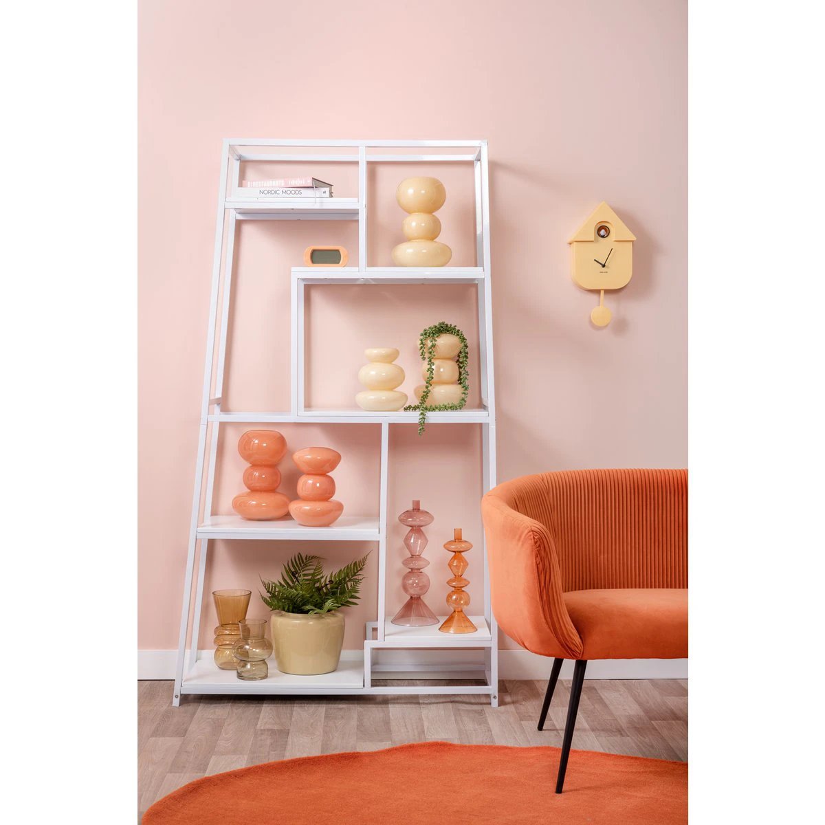 Wandklok Moderne Koekoek Geel by Karlsson