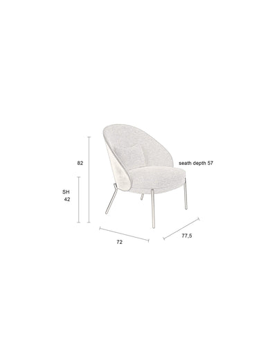 Fauteuil Rodin Beige by Dutchbone