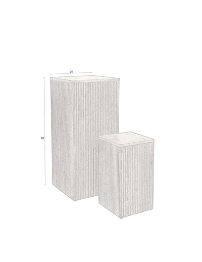 Pilaar/Zuil Plant Ribble (Set Of 2) by Dutchbone