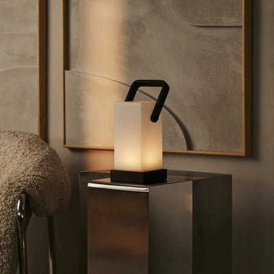 Tafellamp oplaadbaar Harper Donkerbruin Hout by Tavellio - Amsterdam