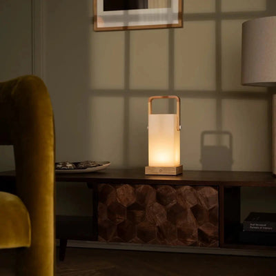 Tafellamp oplaadbaar Harper lichtbruin hout by Tavellio - Amsterdam