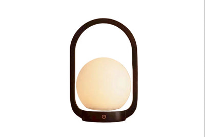 Tafellamp oplaadbaar Skye Donkerbruin Hout by Tavellio - Amsterdam