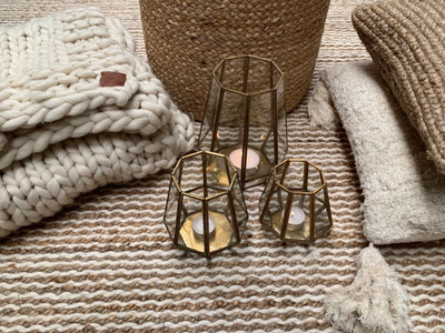 Vloerkleed jute ecru en naturel - in 2 maten by Rocaflor