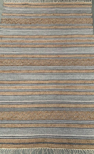 Vloerkleed Naturel Jute Wol Grijs - in 3 maten by Rocaflor
