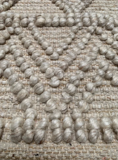 Vloerkleed wol, PET-katoen zandbeige - in 4 maten by Rocaflor