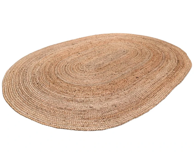 Ovaal vloerkleed gevlochten jute Naturel in 4 maten by Rocaflor