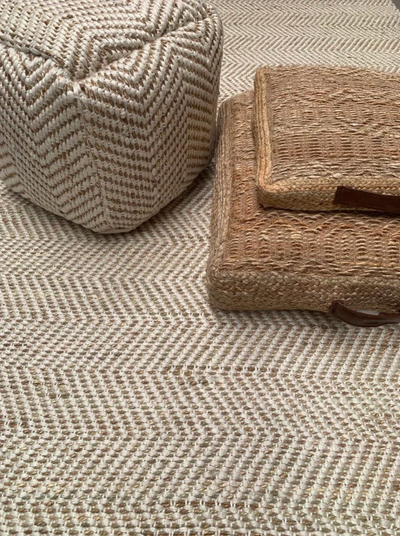 Vloerkleed zeegras naturel en creme - in 4 maten by Rocaflor