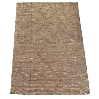 Vloerkleed zeegras naturel en zwart - in 3 maten by Rocaflor