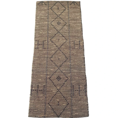 Gangloper zeegras met gewoven zwart katoen - in 2 maten by Rocaflor