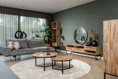 Marmeren Salontafel M - Bruin | Zwart by dePauwWonen®