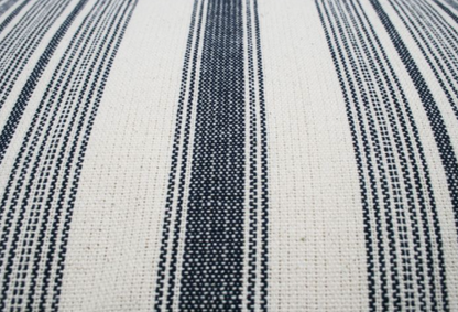 Kussen Streep Donker blauw/Ecru 50x50cm - depauwwonen