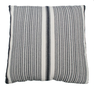 Kussen Streep Donker blauw/Ecru 50x50cm by Rocaflor