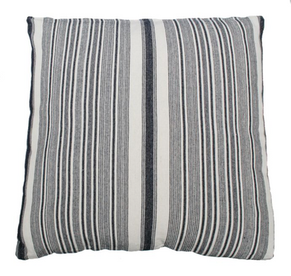 Kussen Streep Donker blauw/Ecru 50x50cm - depauwwonen