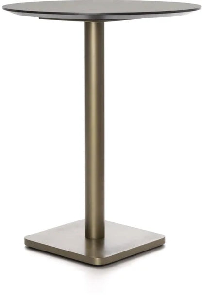 Bartafel Brest 80Ø | Marble Light Grey - 2 kleuren - depauwwonen