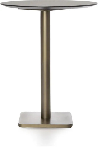 Bartafel Brest 80Ø | Marble Light Grey - 2 kleuren - depauwwonen